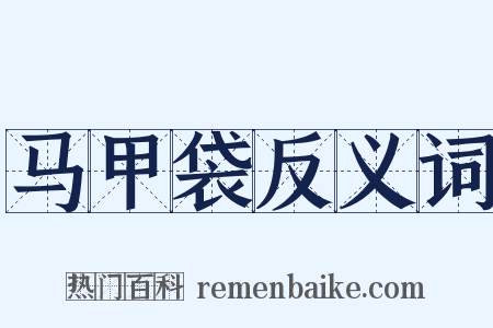 马甲袋反义词是什么意思的图片